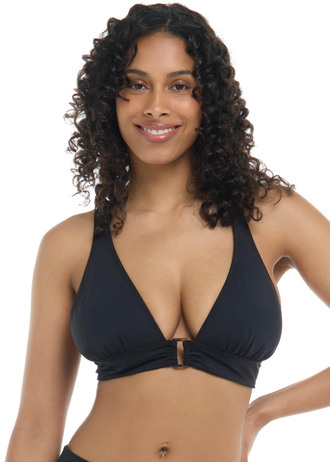 Kael Solid halter top for D+ cups