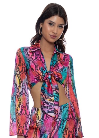 Haut Crop Electric Skin